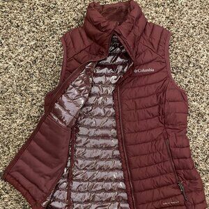 Columbia Burgundy Vest with Omni Heat